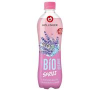 HÖLLINGER Bio Spritz Lavande, Boisson Pétillante Végétalienne, 500ml, 30% Moins de Sucre, Bouteille PET