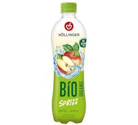 HÖLLINGER Bio Spritz Pomme, Boisson Pétillante Biologique Sans Sucre Ajouté, Bouteille PET 500ml, Vegan, Pressé Direct
