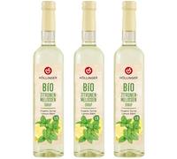 Höllinger Sirop Bio Mélisse Citron, Sirop Concentré Organique 1:9, 3 Bouteilles de 500ml, 1500ml Total