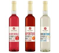 Höllinger Sirop Bio Sans Alcool, Pack de 3 Saveurs (Berry Royale, Aperitivo, Virgin Tonic), 1:9, 3x500ml