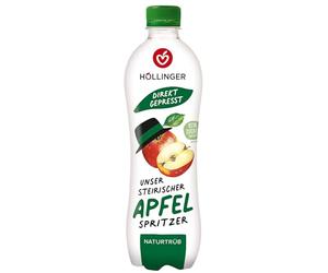 HÖLLINGER Spritzer de Pomme Steirischer Naturtrüb, Boisson Pétillante, Végétalien, 500ml