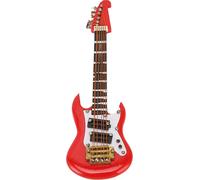 Hölzerne Miniatur -E -Gitarrenbrosche exquisites lebensechter Mini Red Musical für Musikliebhaber