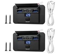 Hoembpn 2PCS 78W Prise USB 12V Dual PD3.0 30W,Dual QC3.0 18W Charge Rapide