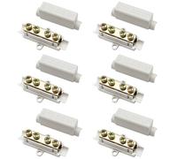 Hoembpn 6 Pcs Connecteurs de Câble Bornier en Laiton 1000V 100A Haute Puissance épissure 2,5-16mm² Fil Universel avec Double vis et Coque Ignifuge, pour Ménage, Industriel, Boîte de Distribution