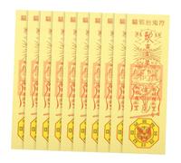 Hoement 10 Feuilles D'Accessoires Taoïstes Fulu Pour Halloween Fantaisie En Papier Chinois Farce Traditionnelle Drôle Accessoire De Sort Délicat Jour Prêtre Tour