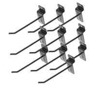 Hoement 10 pièces Lot de Crochets pour Panneau Perforé Noirs Crochets Robustes pour Étagères de Magasin et Accessoires Mobiles Supports Polyvalents pour Rangement et Exposition