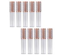 Hoement 10 Pièces Tube de Rouge à Lèvres Flacon de Gloss à Lèvres Rond 5ml en Verre Rechargeable Facile à Transporter et Liquide Teinté Maquilleurs Professionnels et Débutants Beauté