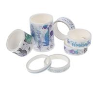 Hoement 10rouleaux Rubans Washi Délicats pour Scrapbooking Autocollants Créatifs pour Carnets Ensemble Coloré Thème Océan Profond Décoration Papier Washi