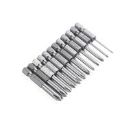 Hoement 12 pièces Embouts Tournevis Cruciformes Acier Tige Hexagonale Magnétique Bits Durables pour Perceuse Électrique Outils de Vissage Précis pour Électricien et Mécanicien