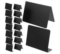 Hoement 12 Pièces Mini Tableaux Ardoise Acrylique Mat Panneaux Effaçables pour Mariage et Décoration de Table Supports Stables pour Numéros de Table Étiquettes Prix et Messages
