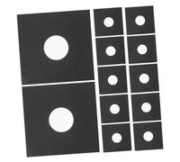 Hoement 12 pièces Pochette Vinyle Kraft Noir Protège-disques Vinyles Résistants et Élégants Manches Intérieures pour Protection Rayures et Usure