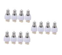 Hoement 12 Pièces Support De Lampe E14 à G9 Culot D'ampoule Led Adaptateur D'ampoule Convertisseur De Lumière Led à Vis Adaptateurs De Douille D'ampoule Ampoule E14 Blanche Métal