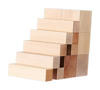 Hoement 13 Pièces Lot Blocs de Tilleul pour Sculpture Non Traité Blocs Polyvalents pour DIY Éducation Artistique et Loisirs Créatifs Facile à Transporter pour Usage Extérieur