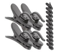 Hoement 15 pièces Clips Microphone Plastique Petit Clip Cordon Casque Fiable Antidérapant pour Microphone et Écouteurs Usage Professionnel Bureau Conférence