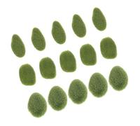 Hoement 15 Pièces Pierre Décorative Moussue Artificielle en Plastique | Texture Réaliste, Décor Léger et Réutilisable, pour Aquarium, Succulentes, Bureau, Vase, Plateau