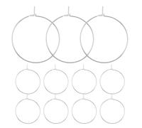 Hoement 150 Breloques à Vin DIY Argentées Marqueurs Réutilisables pour Verres à Vin Identification pour Fêtes et Mariages et Évenements Accessoires Polyvalents pour Verres à Boire