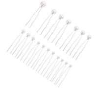 Hoement 18 Pcs Baguette à Cheveux de Mariée en Perles Argentées, Épingle Élégante en Abs et Fer, Facile à Poser pour Coiffures Délicates Lors de Fêtes et Cortèges