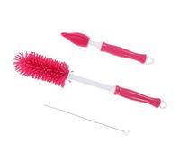 Hoement 1pièce Brosse Silicone Rotative Pour Nettoyage De Bouteille De Nourriture Avec Étui Rouge Accessoire Pratique Pour Biberon Et Vaisselle