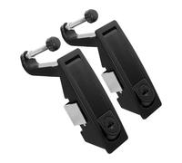 Hoement 2 Ensembles Jeux de Loquets à Compression pour Armoire Électrique avec Clé, Loquet à Palette Encastré Noir, Serrure de Remplacement Sécurisée pour Coffret Industriel, Fermeture