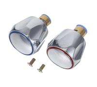 Hoement 2 Ensembles Poignées de Robinet pour Cuisine Manette de Commande Laiton Électrolytique Robinet Chaud Froid avec Valve de Précision Installation Facile et Surface