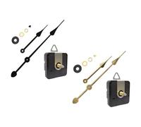 Hoement 2 Kits de Mécanismes D'horloge Silencieux à Assembler pour Horloge Murale 20 Pouces, Aiguilles Noires et Dorées, Réparation Diy, Mouvement Quartz Précis, Usage Maison et Bureau