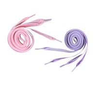 Hoement 2 Paires Lacets Larges en Velours Plats pour Chaussures, 100cm, Rose, pour Bottes et Mocassins, Finition Soignée et Apparence Élégante