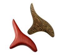 Hoement 2 pièces Bâtons de Massage Bois pour Acupression Corps Ergonomiques Multi-usages pour Bras Cou et Dos Matériaux Sûrs Odeur