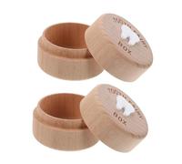Hoement 2 Pièces Boîte à Dents de Lait Bois pour Garçons et Filles Boîte Souvenir Fée des Dents Rangement Robuste et Portable Cadeau Garçon Fille Anniversaire et Shower