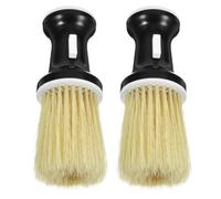 Hoement 2 pièces Brosse à cou pour la coupe de cheveux et brosse à plumeau pour le cou et le dos, ajoute du volume, ABS et nylon, pour salon et maison
