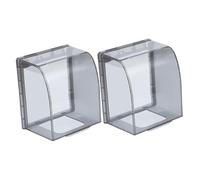 Hoement 2 pièces Cache-prises Adhésif Étanche pour Salle de Bain Protection Murale Transparente Boîtier Prise Électrique Type Résistant à Eau et Éclaboussures