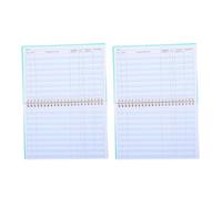Hoement 2 Pièces Carnet de Registre de Chèques Personnel avec Couverture Rigide et Spirale, 2 Livres de 60 Pages en Papier et Pp, pour Usage Bureau et Vérification Bancaire Simplifiée