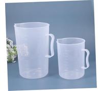 Hoement 2 pièces Doseur Cuisine Plastique Gradué Grand Volume et Bec Verseur et Poignée Ergonomique Tasse à Mesurer Translucide pour Cuisson et Pâtisserie Réutilisable