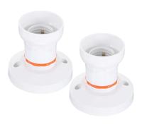 Hoement 2 pièces Douille Ampoule Double Usage Support de Lampe Plastique Base de Lampe pour Plafonnier Remplacement Installation Facile Résistante et Polyvalente pour Ampoules à Vis et