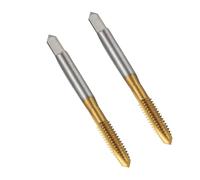 Hoement 2 Pièces Lot de Tarauds à Filetage Rapide Revêtement pour Machines de Perçage Acier Rapide Taraudage Droit pour Acier Inoxydable Aluminium et Métaux Non Ferreux