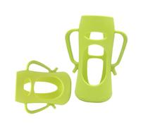 Hoement 2 pièces Manchon de Biberon Silicone Anti-chute avec Poignée Protection Isolante pour Biberons Large Goulot et Housse Souple et Légère Compatible Usage Garçon Fille