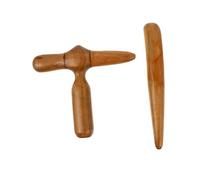 Hoement 2 pièces Massage Tool Gua Sha Scraping Board Bois Naturel Ergonomique et Pratique pour Circulation Sanguine Visage et Épaules Accessoire de Massage Professionnel