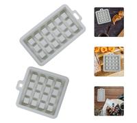 Hoement 2 pièces Moules Silicone Gaufres Carré et Rectangle Moule à Gaufrette Réutilisable Antiadhésif pour Cuisson Maison Ustensile Pratique et Facile à Démouler Kit Bleu