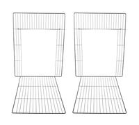 Hoement 2 Pièces Porte de Remplacement pour Cage à Chat, Panneau de Clôture en Treillis Métallique, Amovible, Anti-évasion, Fer Noir, 14x18 Pouces, pour Enclos et Zones de Jeu pour Chats