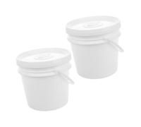 Hoement 2 Pièces Seau Plastique avec Couvercle Hermétique pour Lingettes Humides Boîte de Rangement Étanche pour Lingettes Distributeur Polyvalent pour Voiture et Salle de Bain Lot