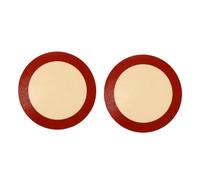 Hoement 2 pièces Tapis de Cuisson Silicone Antiadhésif Résistant Chaleur pour Four et Micro-ondes Protection Table et Support Casserole Multifonction Compatible Cuisson Air Fryer