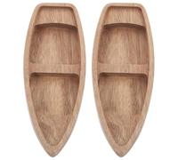 Hoement 2 Pièces Voilier en Bois Miniature Décoratif, Modèle de Bateau Artisanal Finition Soignée, Style Nautique Unique pour Décoration de Maison ou Étagère