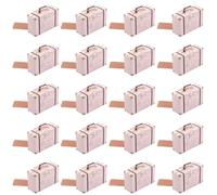Hoement 20 pièces Boîtes à Bonbons Forme de Valise Vintage Papier Kraft Coffret de Résistant pour Mariage Fête et Rangement Cadeau