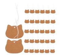 Hoement 200 Pièces Étiquettes Kraft avec Corde Élastique Tags Didentification Vides Écrits Main Petits Marqueurs pour Vêtements Bijoux Étiquettes Prix Multifonctions