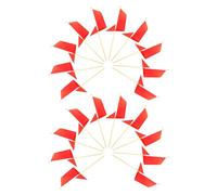 Hoement 20pièces Fanions de Balisage Rouge Haute Visibilité Drapeaux de Marquage Chantier Multifonction pour Pelouse Marquage Construction Signalisation Périmètre Extérieur