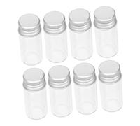 Hoement 24 pièces Mini Glass Bottles With Aluminum Screw Caps For Travel And Liquid Storage Tiny Vials For Essential Oils And Powders