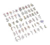 Hoement 2ensembles Fleurs et Plantes Stickers Autocollants Décoratifs pour Scrapbooking Carnets Albums Boîtes et DIY Créatif Lot Étiquettes Adhésives Réutilisables sans Residus
