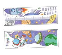 Hoement 2feuilles Toise Murale pour Garçon Fille Autocollant Mesureur de Design Astronaute Stickers Muraux Chambre Garçon Fille Décoration Salon
