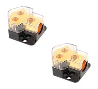 Hoement 2pièces Distribution Block Audio Automobile Distributeur Alimentation Pour Amplificateur Sorties De Terre Pour Systèmes Audio De Voiture
