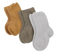 Hoement 3 paires Chaussettes -mollet Hiver pour Garçon Fille Mois Lot de Chaussettes Confortables sans Couture Protection Antidérapante pour Tout-petits Printemps et Automne Couleur