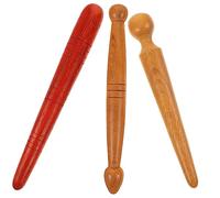 Hoement 3 Pièces D'acupuncture En Bois Point Outils De Réflexologie Des Mains Pouce Bâtonnets De Réflexologie Plantaire De Rouleau Musculaire Des Bâtons Psoas Masseur